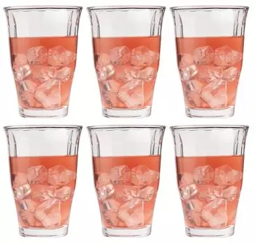 Стакан Toyo Sasaki Glass Tritone Long Tumbler объемом 370 мл, набор из 6 шт. Сделано в Японии, можно мыть в посудомоечной машине, небьющаяся стеклянная чашка, стакан для кофе, стакан для сока