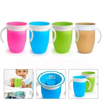 Стакан Trainer Зеленый No More Spills 10,5*10,5*8см/240мл