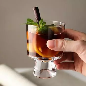 стакан в японском стиле с высоким основанием и снежной горой, кофейная чашка, стакан для холодного напитка, стакан для сока, стакан для мороженого, десертная чашка, коктейльный бокал 240ml