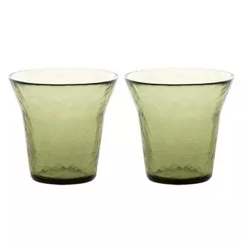 Стакан Wired Beans для фасоли Wired Beans, стеклянный, на всю жизнь, набор из пары, подарочная коробка, стакан, 200 мл, тот же цвет (Цугару Видро) (Зеленый набор)