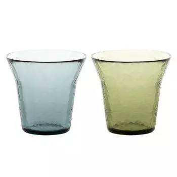Стакан Wired Beans из стекла Wired Beans на всю жизнь, набор из пары, подарочная коробка, стакан 200 мл (Цугару Видро) (Цвет морской волны)