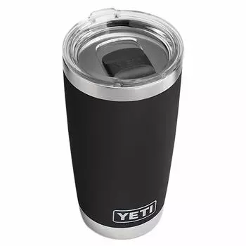 Стакан YETI Rambler 20 унций из нержавеющей стали с вакуумной изоляцией и крышкой MagSlider чёрный
