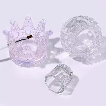 Стаканчик для дизайна ногтей Crystal Cup High Transparent Octagonal Symphony Glass Crystal Nail Crystal Liquid Cup Crystal Cup