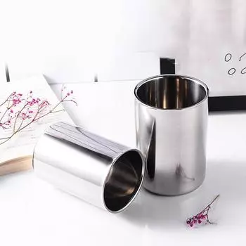 Стаканчик для напитков с двойными стенками для дома, кухни, столовых приборов, 1 шт., нержавеющая сталь 280ml
