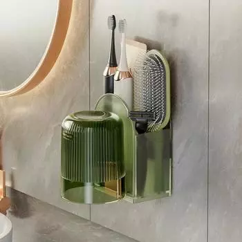 Стаканчики для мытья, настенные зубные щетки, предметы для хранения, ополаскиватели для полости рта в ванной, стаканчики для щеток, непористые многофункциональные домашние розетки серый