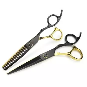 Сталь 6 Black&Amp;Ножницы для волос Gold Bearing Haircutting Hairbrushing Barber Cutting Scissors Hairdresser Scissors