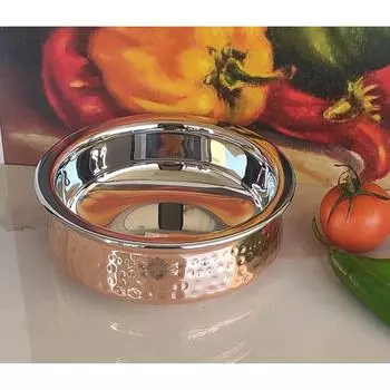 Сталь Медь Сервировочная Чаша Ханди, Сервировочная посуда и Столовая посуда, Дом Ресторан, Объем-300 мл, Упаковка из 1 шт.