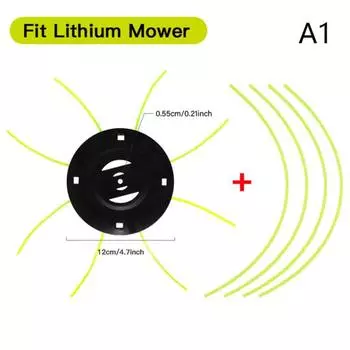 Стальная головка газонокосилки, бесплатная, 4 линии, сменная бензиновая/литиевая головка триммера для травы, удаление сорняков в саду, часть кустореза
