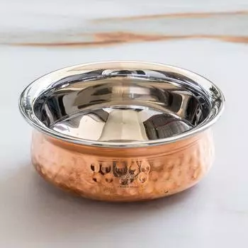 Стальная Медная Сервировочная Чаша Ханди, Сервировочная Посуда и Посуда, Дом Ресторан, Объем-100 МЛ, Упаковка из 1 штуки