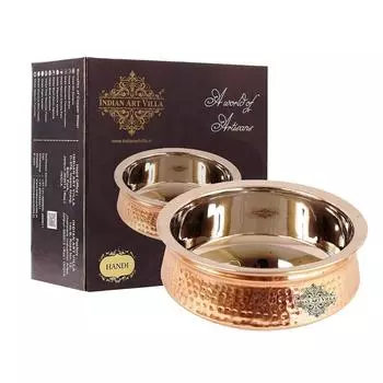 Стальная медная сервировочная миска, сервировочная и столовая посуда, домашний ресторан, объем 500 мл, 1 шт.