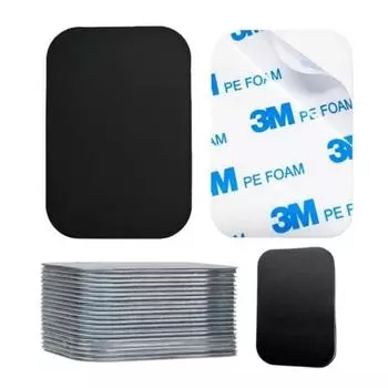 Стальная пластина, магнитная вспомогательная пластина, сверхпрочная двухсторонняя лента 3M, 20 шт., 45 x 65 мм, стальная пластина для адсорбции магнита, металлическая пластина из нержавеющей стали
