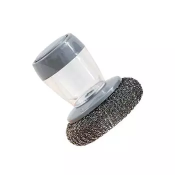 Стальная щетка для мытья посуды, дозатор мыла, набор для хранения, горшок, металлическая проволочная шариковая накладка, моющее средство, чистящее средство, кухонные принадлежности