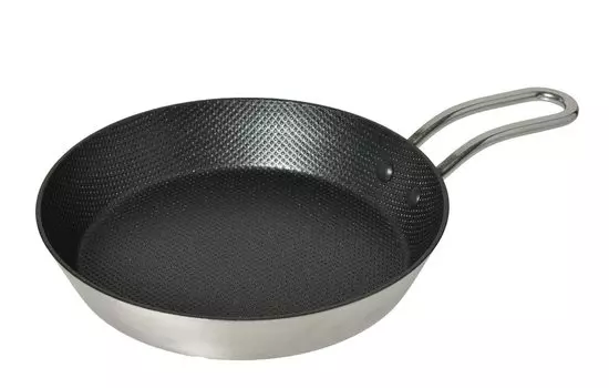 Стальная сковорода-гриль Park Lane IH совместимая 16 см, одноручная, черная, 2-слойная серебряный