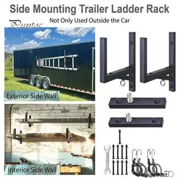 Стальная стойка для лестницы с боковым креплением, устойчивая к коррозии, грузоподъемность 300 фунтов, простая в установке стойка для прицепной лестницы 1 Set