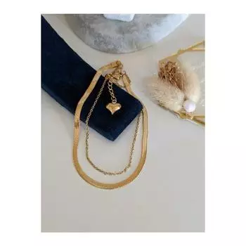 Сталь не затемнена и два ряда итальянских ножных браслетов-цепочек