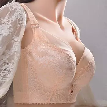 Стальное кольцо большого размера плюс полная чашка полимеризации бюстгальтер для сбора боковых грудей для регулировки антипровисающего нижнего белья женский 36/80 чёрный