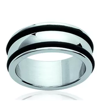 Стальное кольцо Tony из стальной резины - 8 мм