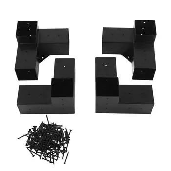 Стальной кронштейн для перголы, самодельный комплект оборудования для деревянной подставки для работы по дереву на открытом воздухе, 4 шт.