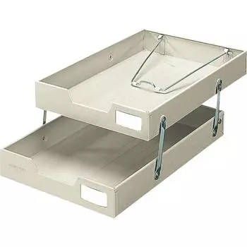 Стальной лоток KOKUYO 2-х уровневый ST-2M серый