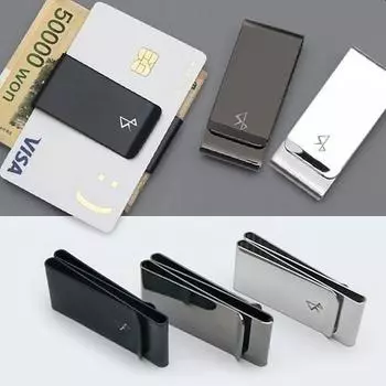 Стальной мульти-3-ступенчатый кошелек для карт с зажимом для денег Smart Boy Signature SB Logo