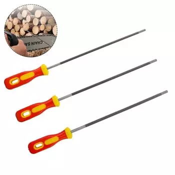 Стальной напильник для заточки цепей бензопил 5/32 7/32 3/16 дюйма с пластиковой ручкой, 4 мм 4,8 мм 5,5 мм круглый напильник для заточки цепей бензопил 3/16 inch