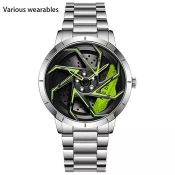 Стальной пояс Личность Крутые мужские кварцевые часы Модная атмосфера Повседневные мужские часы