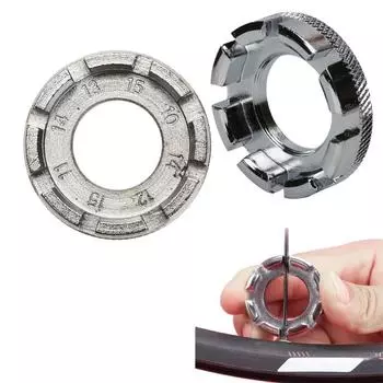 Стальной провод с 8 отверстиями, ключ для велосипедных спиц, MTB колесо, правильный инструмент для ремонта велосипедного колеса, инструмент для выпрямления обода, инструмент для велосипеда, аксессуар для велосипеда серебряный