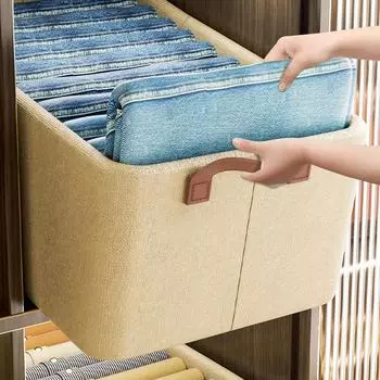 Стальной ящик для хранения вещей, домашний шкаф для хранения вещей, артефакт, катионная складная корзина для хранения вещей, ящик для хранения вещей в шкафу для спальни