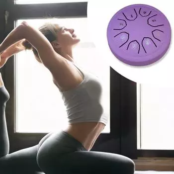 Стальной язычковый барабан 8 нот язычковый барабан Handpan Ethereal Drum Медитационный музыкальный инструмент Садовый барабан для дождя циан