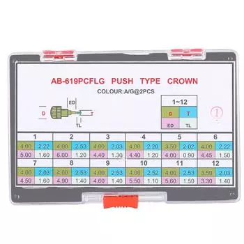 Стальной толкатель для часов, корона, инструмент для ремонта часов, аксессуар для производителей часов (АБ?619PCFLG)