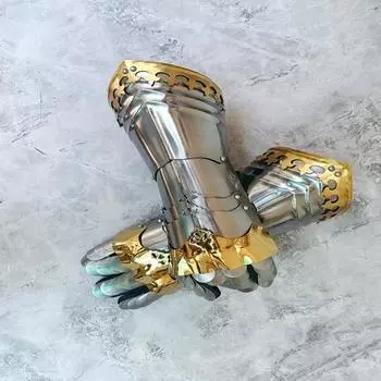 Стальные готические доспехи перчатки комплект костюм перчатки варежки пара перчаток лучший подарок для него