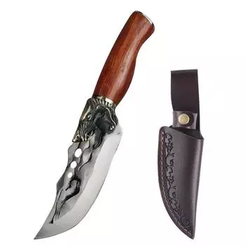 Стальные кухонные ножи шеф-повара ручной работы, универсальный нож для нарезки, уличный нож для обвалки, резак with cover