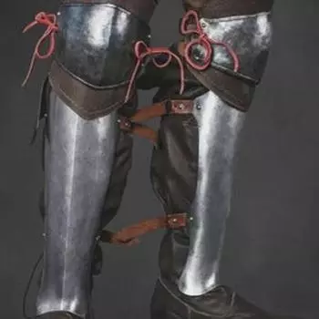 Стальные поножи средневековый ларп чешуйчатый доспех ренессанс мужская защита ног