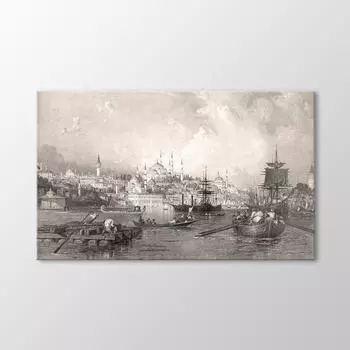 Стамбул Живопись от входа в Золотой Рог