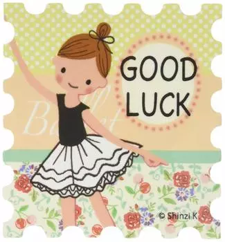 Stamp Sticker Good Luck x set (M) (Ballerina) ks-ms-10010 5-piece