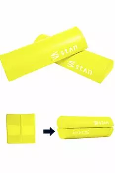 stan Stretching Pole Foam Roller Полурастягивающийся ролик, который можно использовать как полукруг или как йога [2-сторонний шест] (желтый) жёлтый