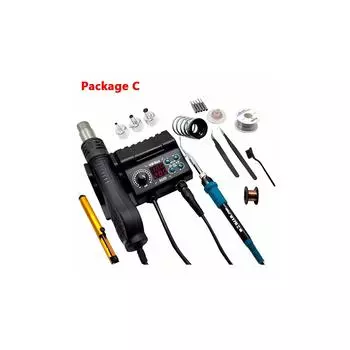 Станция для распайки горячим воздухом Двойная цифровая паяльная станция для паяльной станции горячим воздухом 882D 110V US