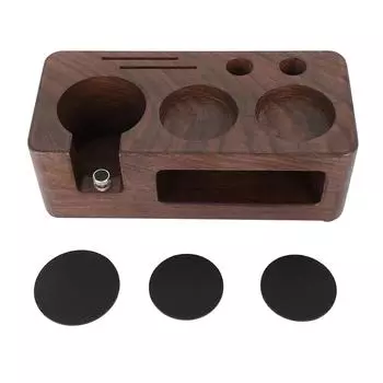 Станция для тампера для кофе, деревянный держатель портафильтра для кофе, подставка для трамбовки для домашней кухни, кафе-бара 58mm/2.3in