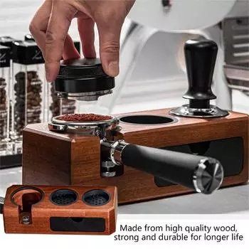 Станция для темперирования эспрессо 51-58 мм держатель для кофейного портафильтра подставка для тампонов коврики с ящиком 3 отверстия кофеварка с фильтром