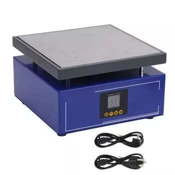 Станция предварительного нагрева с постоянной температурой, двойной цифровой дисплей, 200 X 200 мм, алюминиевый сплав, 600 Вт, светодиодный микрофон US Plug 100240V
