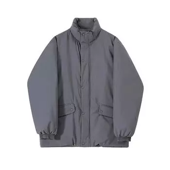 Stand Collar Cotton Coat Men s Winter Warm Coat Korean Style Loose and Trendy Cotton Coat Thickened Cotton Jacket M