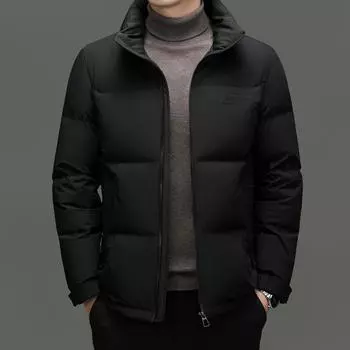 Куртка-пуховик с воротником-стойкой, мужская, новая зимняя, теплая, модная, короткая, верхняя куртка M