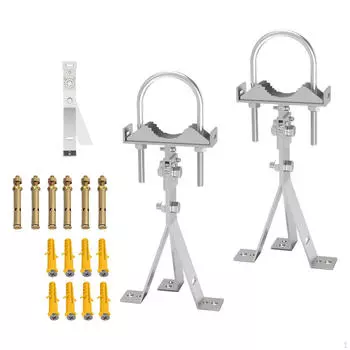 Крепление на мачту на стене, кронштейн для крепления антенны, регулируемый металлический зажим для сборки радиоантенны