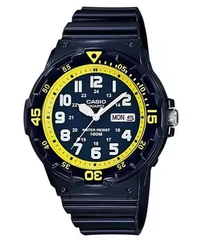STANDARD Quartz Watch Gloss Navy x Yellow Overseas Model [Casio] MRW-200HC-2BV Men s [Item]
