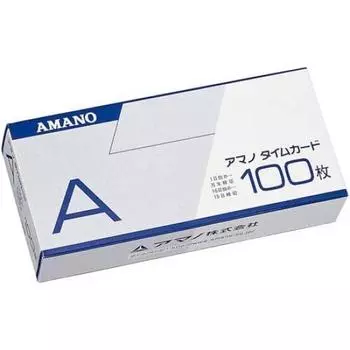 Стандартная карточка учета рабочего времени Amano A, 100 листов, комплект из 3 шт.