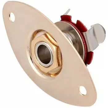 Стандартное золотое овальное выходное гнездо для бас-гитары/электрогитары