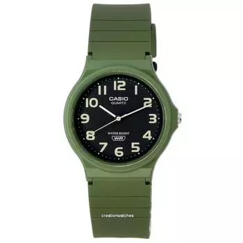 Стандартные аналоговые кварцевые мужские часы Casio MQ-24UC-3B MQ24UC-3B с черным циферблатом чёрный