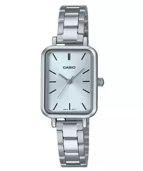 Стандартные аналоговые женские кварцевые часы Casio из нержавеющей стали с голубым циферблатом LTP-V009D-2E синий