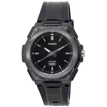 Casio Стандартные аналоговые кварцевые часы с черным циферблатом LWA-300HB-1E 100M женские часы чёрный