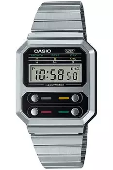 Стандартные часы серебристые [Casio] A100WE-1AJF мужские